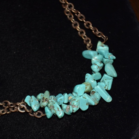 Jewelry - Vintage Turquoise Gemstone Multi-Strand Necklace
